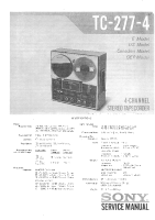 Sony TC-277-4 - Service Manual 